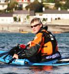 Ollie Jay in his sea kayak