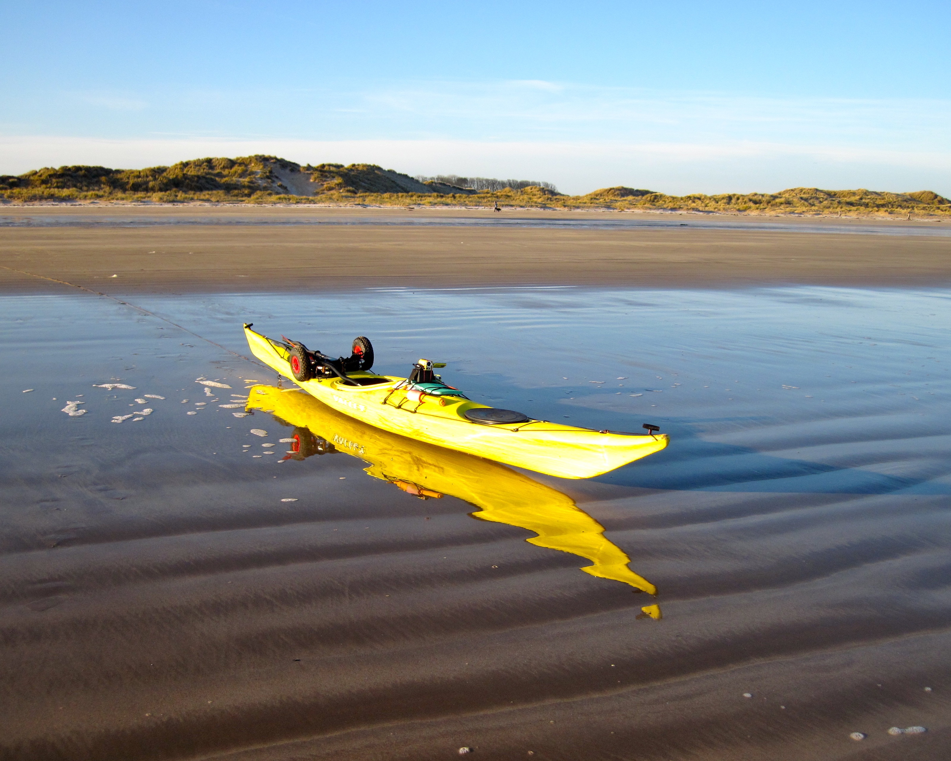 Sea kayak on beach